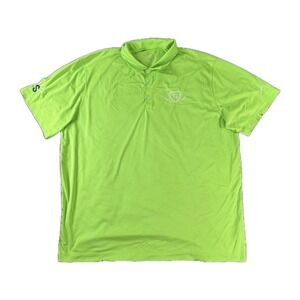 Nike Golf Lime Green Dri-FIT Polo Shirt XXL Swoosh Logo Athletic Course